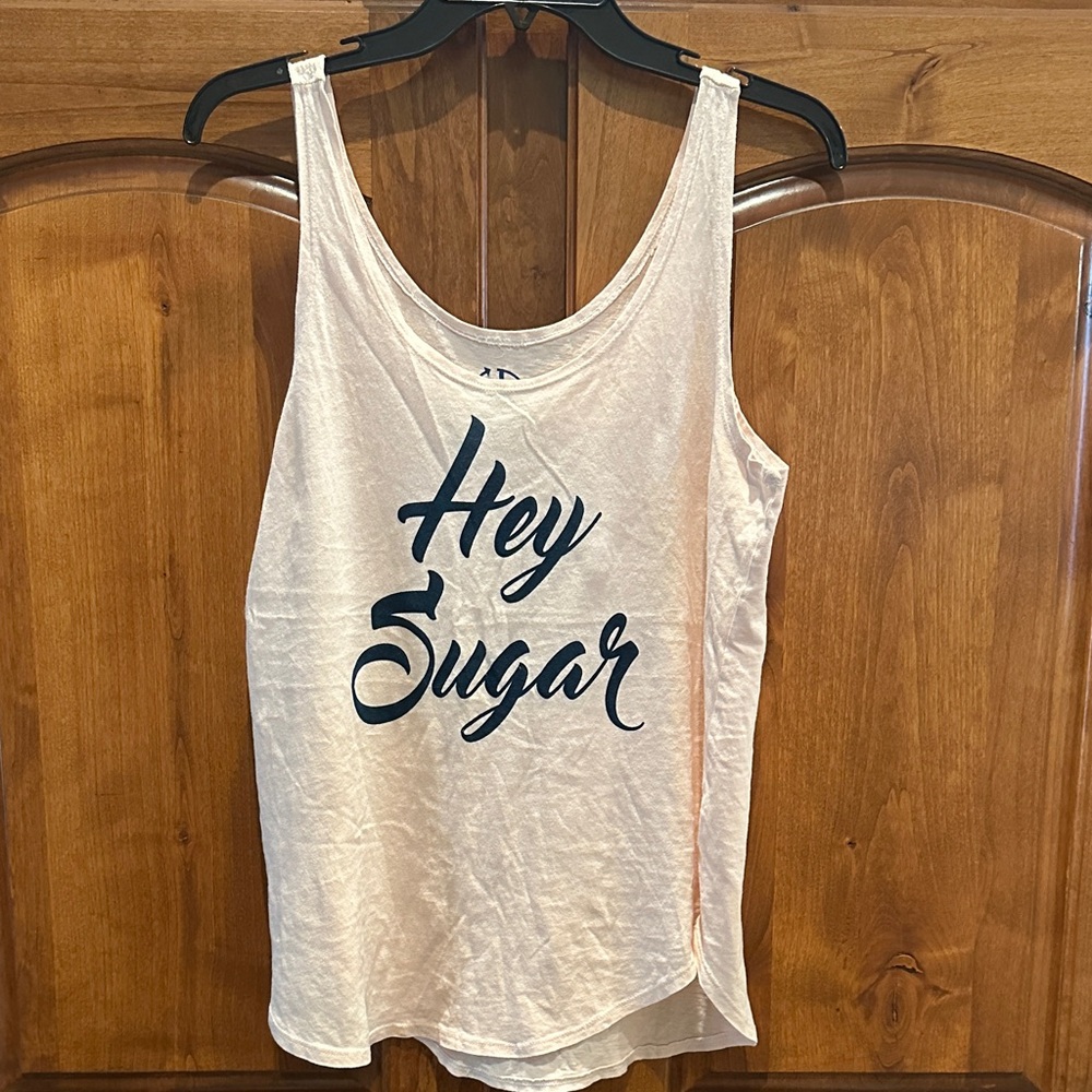 Recycled Karma "Hey Sugar" Pink Tank Top